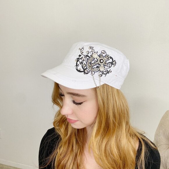 Accessories - Angela & Williams Anchor Buckle Cap Hat NWT